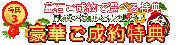 選べる豪華ご成約特典